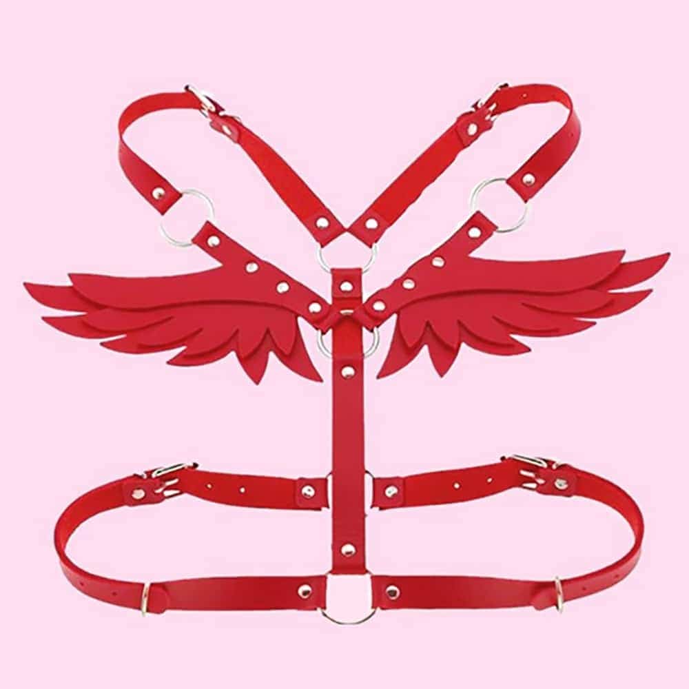 Engel Harness Flügel Cosplay Leder 16